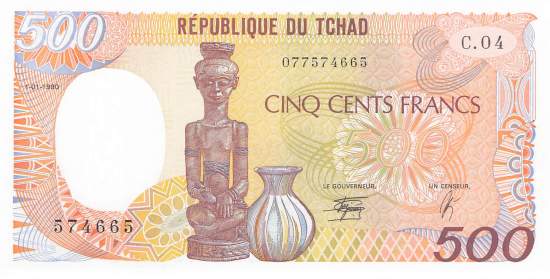 500 Francs Tschad p9c